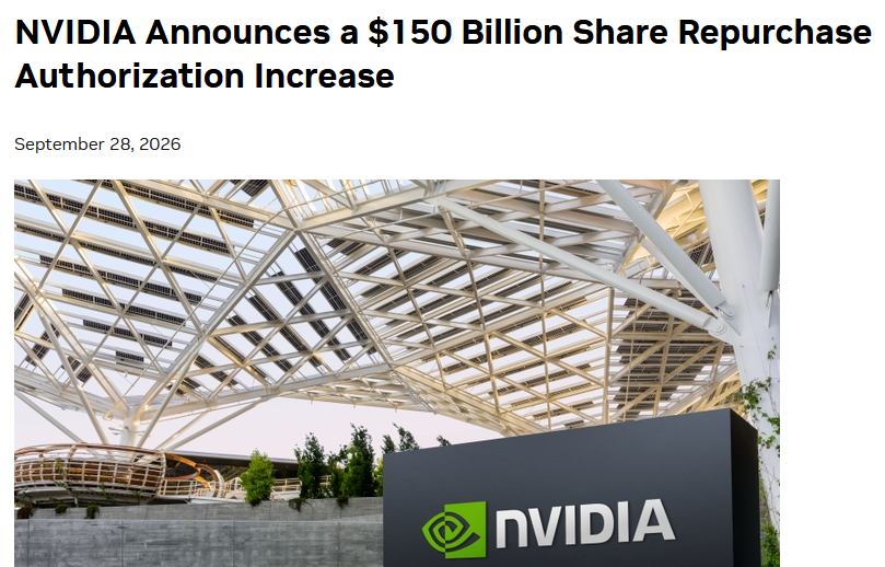 pphynance's tweet photo. 4) Dans "l'industrie" tout le monde se prépare (en serrant les fesses). Nvidia lance un plan de buyback géant ($ 150bn) pour soutenir préventivement un cours qui pourrait plonger. https://t.co/Tpf9k5A1C1