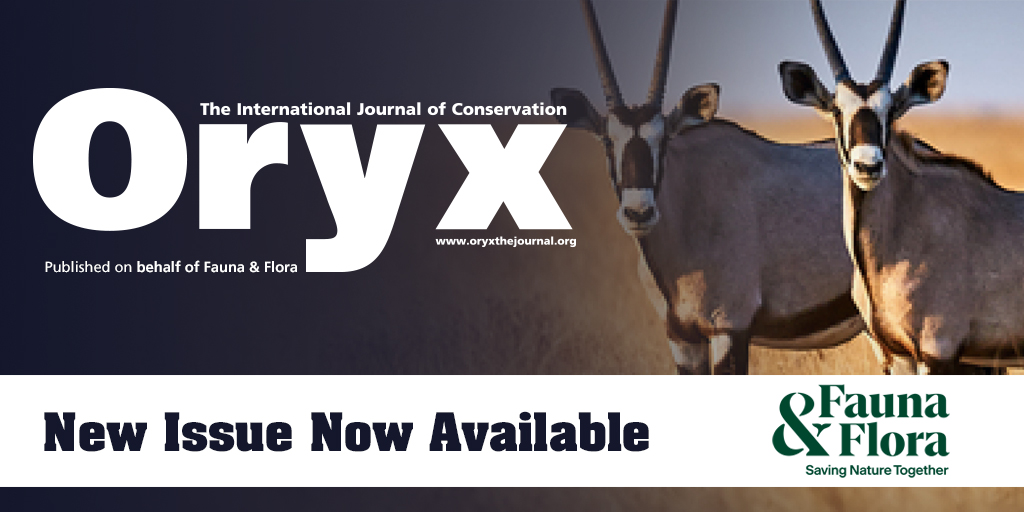 CUP_LifeScience's tweet photo. New Issue of Oryx now available
📚 https://t.co/2FoasxQKps

#conservation @oryxthejournal @FaunaFloraInt https://t.co/OEJWISEXxm