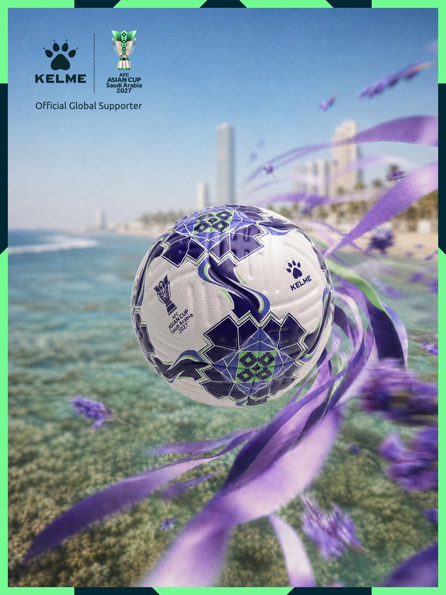 afcasiancup's tweet photo. Take a closer look at KHUZAMA 🔍

Inspired by the KHUZAMA that blooms across the host nation 💜
 
#KELME #BloomingTogether #KHUZAMA https://t.co/jnL8ug5t41