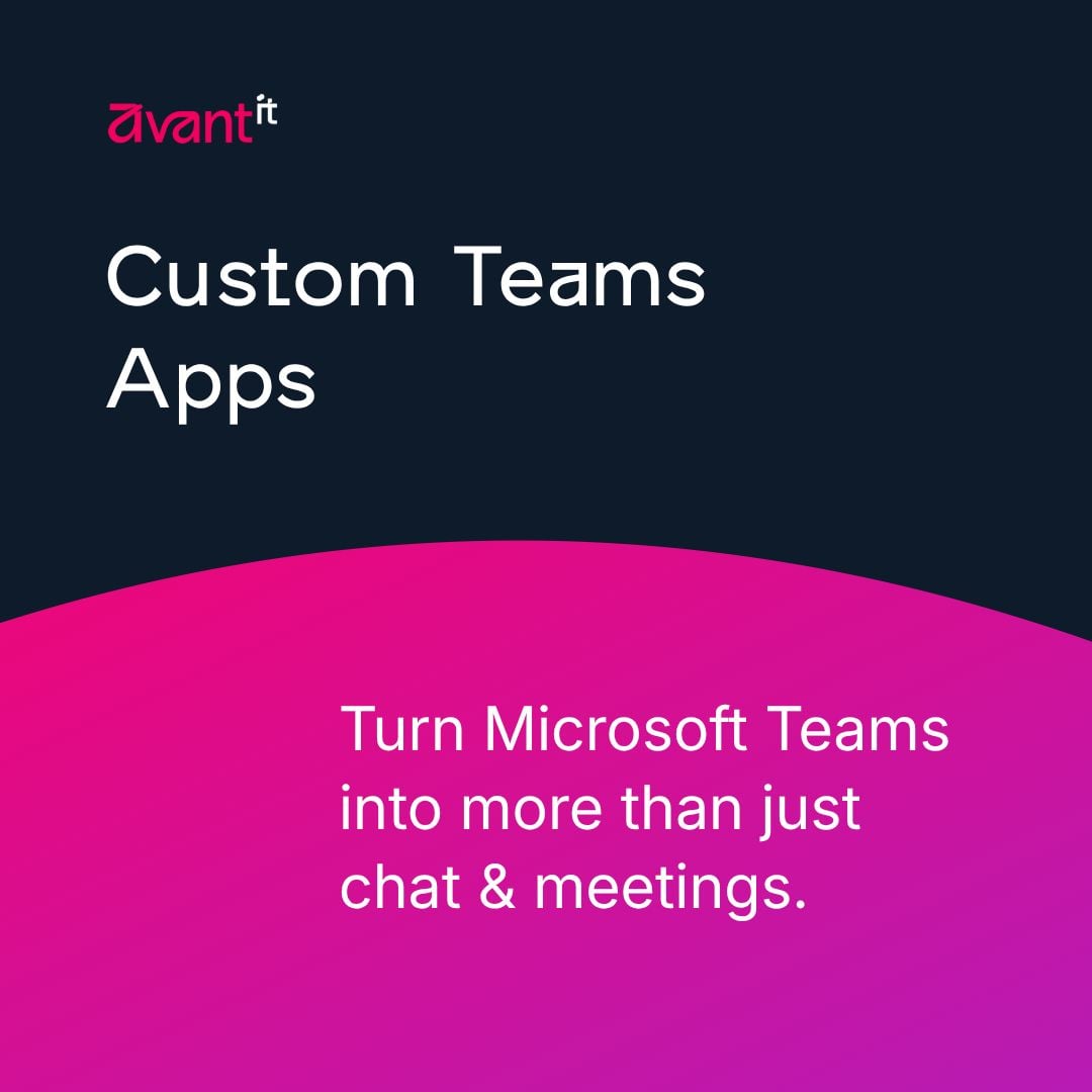avantithq's tweet photo. 📔 Educational Tuesday — Custom Teams Apps

Teams can be more than chats and meetings.

🧩 Build with:
→ Tabs
→ Bots
→ Message Extensions
→ Meeting Extensions

💡 Turn Teams into a productivity hub. https://t.co/fQMqMEh604