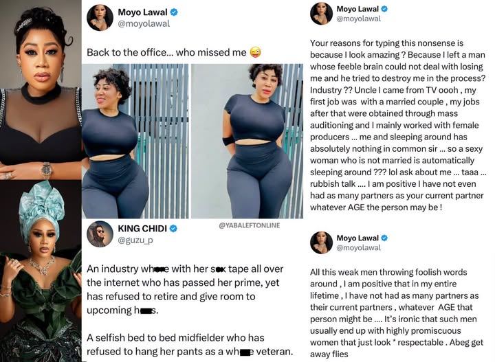 yabaleftonline's tweet photo. Actress Moyo Lawal schools man who sl*t-shamed her and called her an “industry wh**e.” https://t.co/zN4sGGHWIF