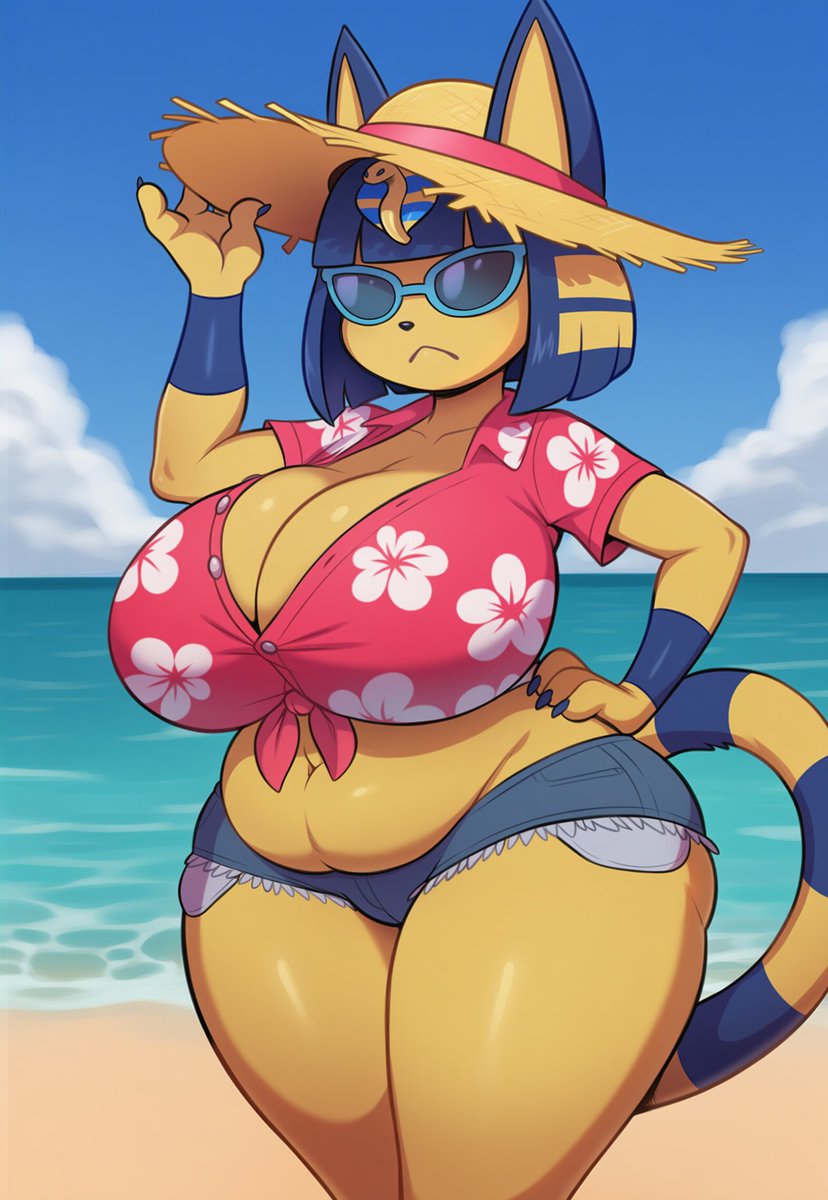 YasuhikoNSFW's tweet photo. Summer is almost over. Have one more plump kitty at the beach before the weather turns sour for the next six months
#furryart #animalcrossing https://t.co/6GPeD6ieO3