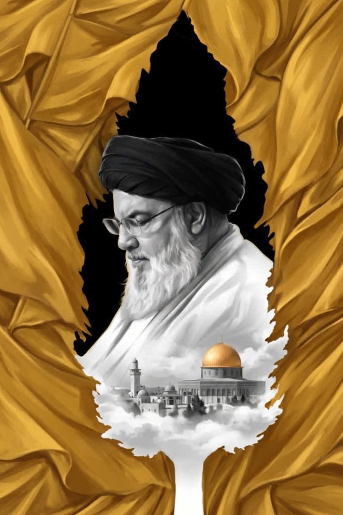 BAzmaraa's tweet photo. سید حسن نصرالله تنها رهبر یک حزب نبود، 
او سدی استوار بود که طوفان‌های دشمن را در مرزهای لبنان متوقف می‌کرد 
تا شعله‌های جنگ به خاک ایران سرایت نکند. 
#سید_مقاومت https://t.co/Vi4vlxtkne