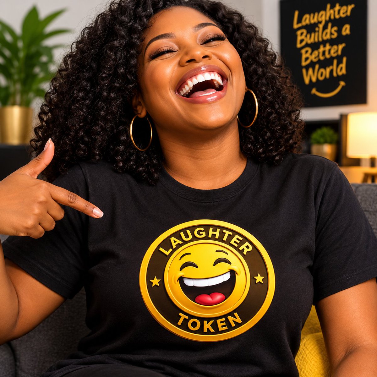 LaughterToken's tweet photo. Laughter looks good on everyone! 😂💛

More smiles. More joy. More laughter. One million tokens, one million reasons to laugh!

$LAUGH, Because happiness is contagious! https://t.co/mONuVH5exW