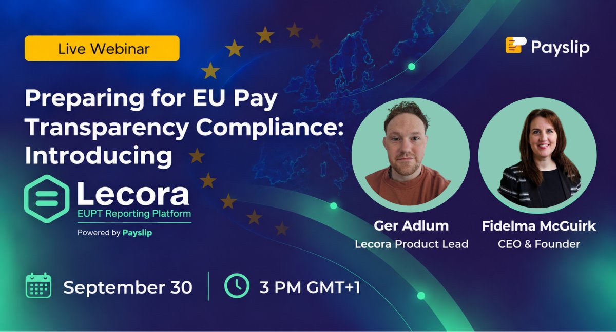 PayslipGlobal's tweet photo. Can you explain a pay gap - and respond when an employee asks about it?

See how Lecora helps teams analyze gaps, prepare reports, and manage Right to Information requests.

📅 Sep 30 | 3 PM GMT+1
🎤 Ger Adlum &amp; Fidelma McGuirk

Register: https://t.co/LVMl9wF8UN

#Lecora https://t.co/8s2Rnfb0kF