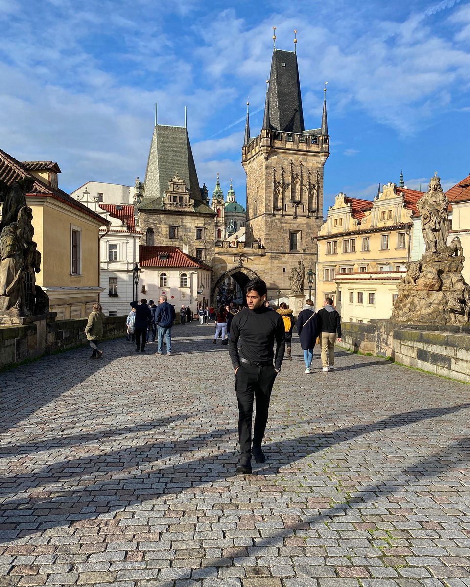 sbc1232010's tweet photo. Meet me at Charles Bridge☀️... #zainqureshi #actor #model #citrustalent #europe #heritage #historic #beautiful #unique #lifestyle #prague #czechrepublic #travelling #fashion #tourist #follow #actorslife #theatre #likeforlikes #christmas https://t.co/uKVRRgtpfa