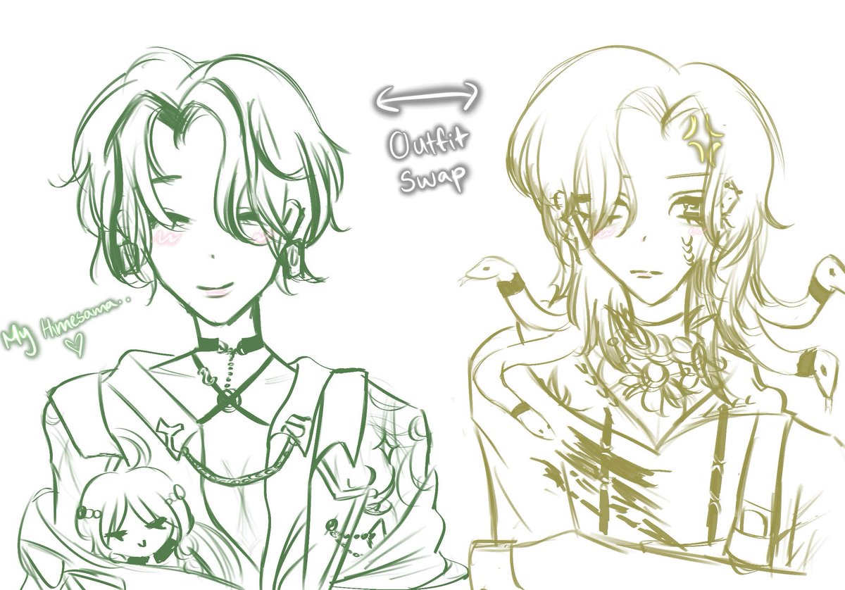 lynat2500's tweet photo. outfit swap doodle!

#FernArt #Aurtistry https://t.co/g17R7K8VAT