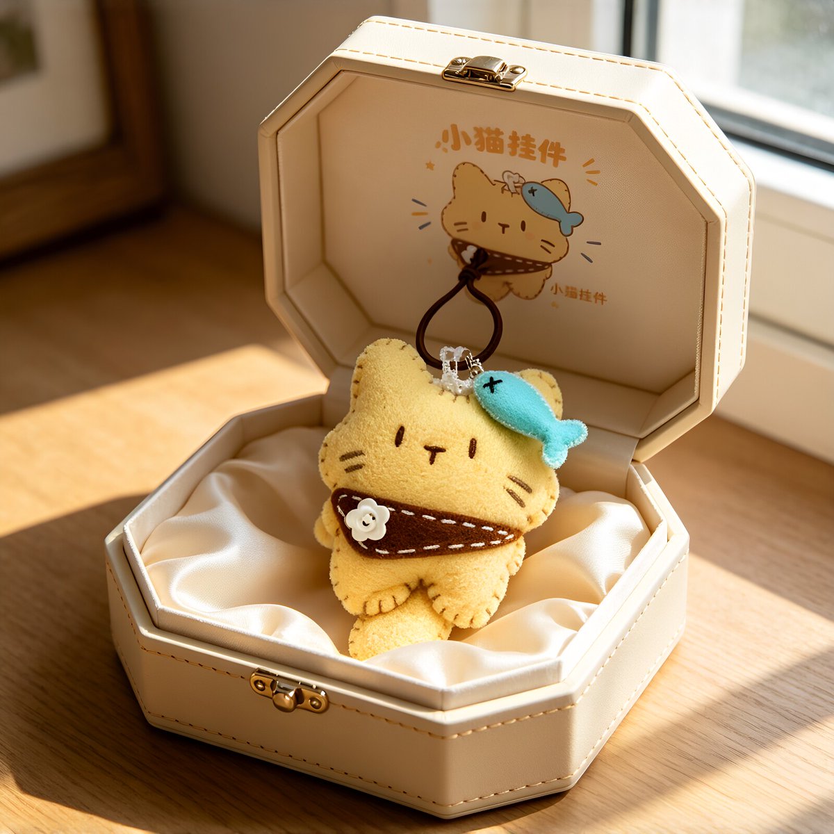 triolivia395309's tweet photo. Just finished making a cute fabric cat keychain with leftover fabric scraps! It’s quick, cozy, and perfect for small DIY gifts ， https://t.co/yBYHfHSx4z