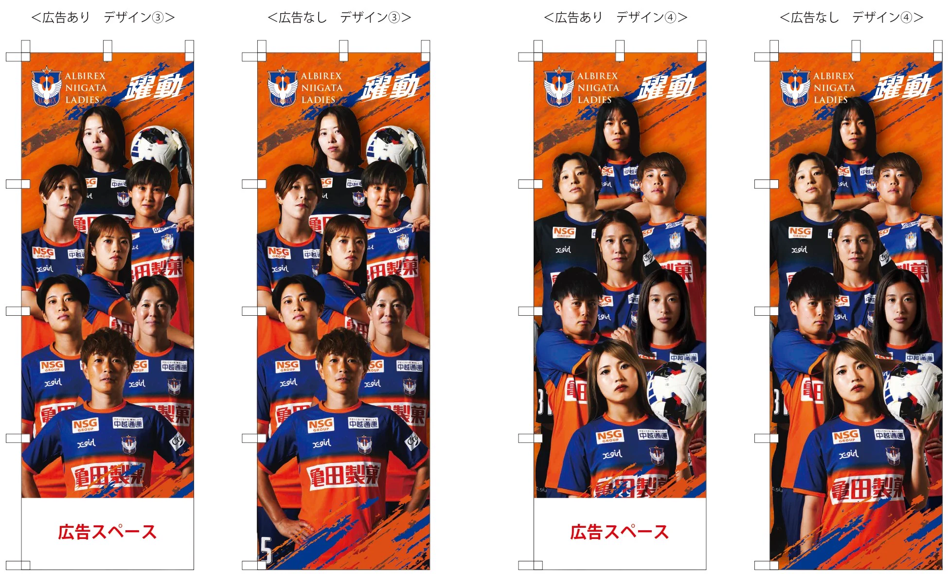 アルビレックス新潟レディース в X: „／ 応援のぼり旗 デザインが決定