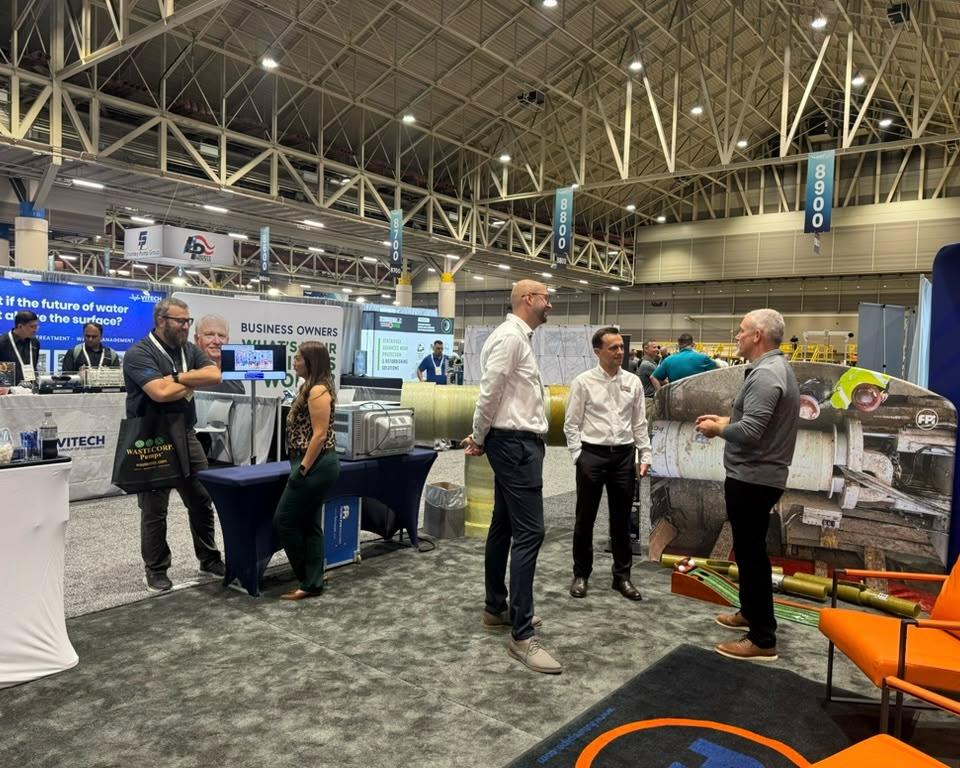 futurepipe's tweet photo. 🇺🇸 Strong interest at #WEFTEC2026! Showcasing FIBERSTRONG® composite pipes for microtunneling and jacking. Booth 8919.
#FPI #CompositePipes #WaterInfrastructure https://t.co/tazeVIOluW