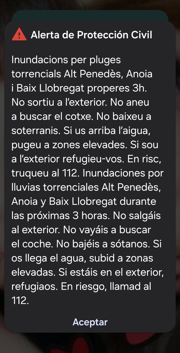 sasha4978's tweet photo. @Hanky_solo Pues aquí acaba de llegar el es alert del fin del mundo https://t.co/ifFqaNbWZq
