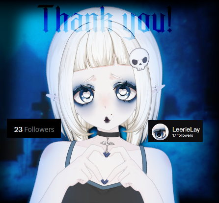 LeerieLay's tweet photo. Oh My Ghoul! 💀🖤

Thank you all so much for the support it really means so much to me! I know it may not be huge to some but it seriously means so much to me!

Im so excited to start connecting with you all soon, hopefully I can build up the courage to start soon- im a lil shy🖤 https://t.co/SM64AJtksj