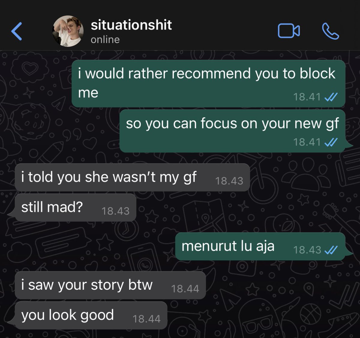 xemwrites's tweet photo. #niksun four tweets au #sunki π
CW β οΈ vulgar pics
vidcall sonoan dikit
β kegiatan orang ditinggal ldr situationshipnya apa ya? https://t.co/oweATmgrlQ