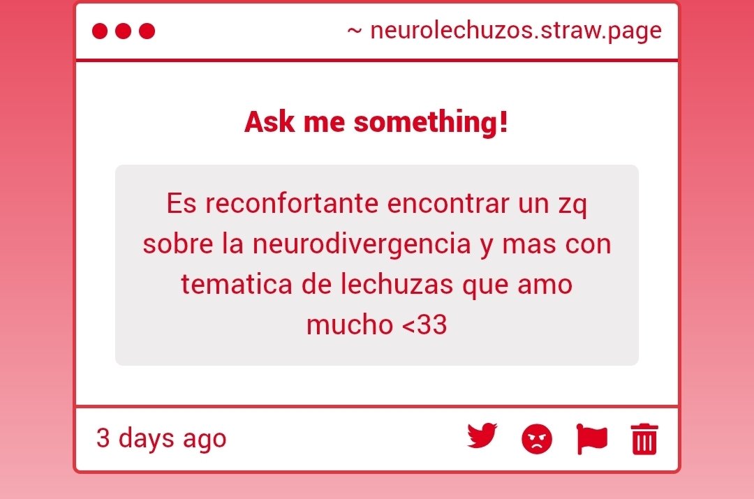 LechuzasGod's tweet photo. ¡Me alegra mucho que te sientas así, anon! La verdad es que pense que lo mejor era revivir esta cuenta ya que siempre es bueno que las personas neurodivergentes tengamos espacios seguros en los que podamos expresarnos y encontrar informacion clara y confiable.

—🪽 https://t.co/sLwd512E4f