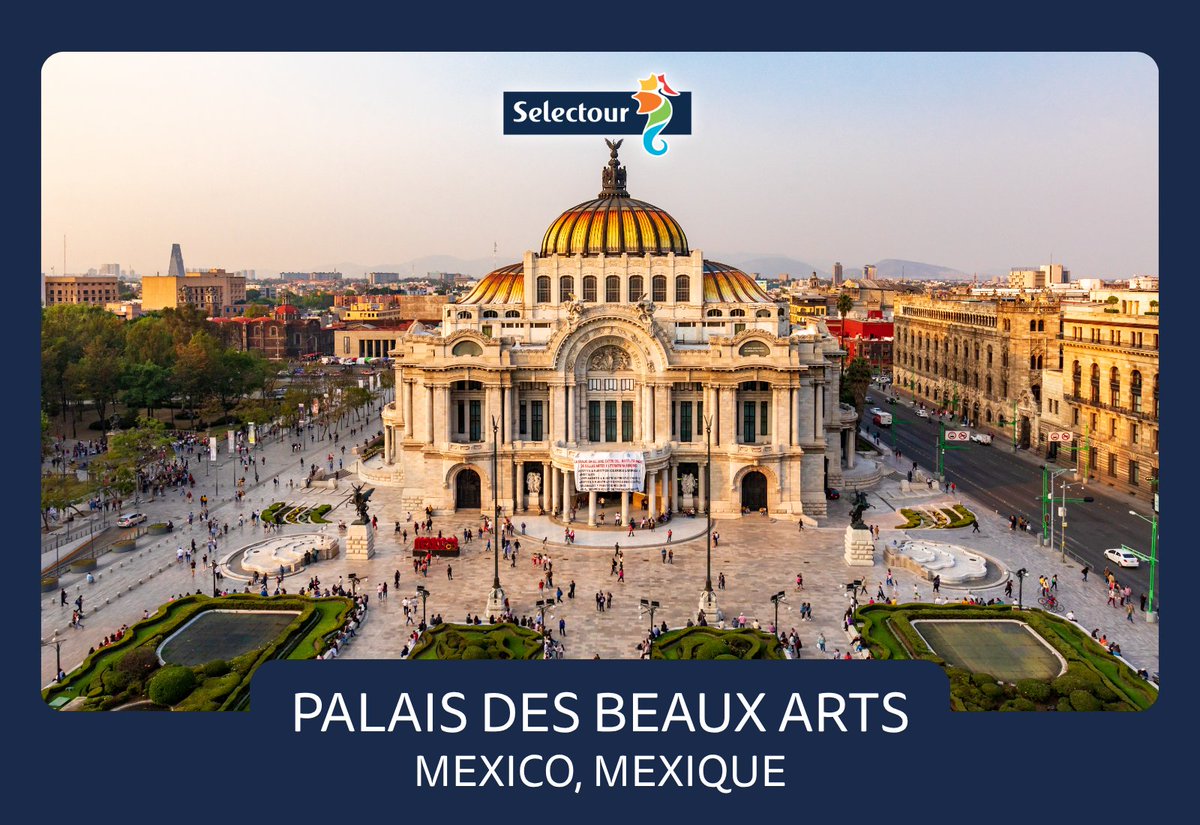 Selectour's tweet photo. LE SAVIEZ-VOUS ? 🇲🇽✨

Le Palacio de Bellas Artes a mis plus de 30 ans à voir le jour ! Débuté en 1904, sa construction fut retardée par la Révolution mexicaine. Il a été inauguré en 1934.
Art nouveau à l’extérieur, Art déco à l’intérieur. 🎨

🔗 https://t.co/TtyoAWMn5Z https://t.co/wsvDFdvnMN