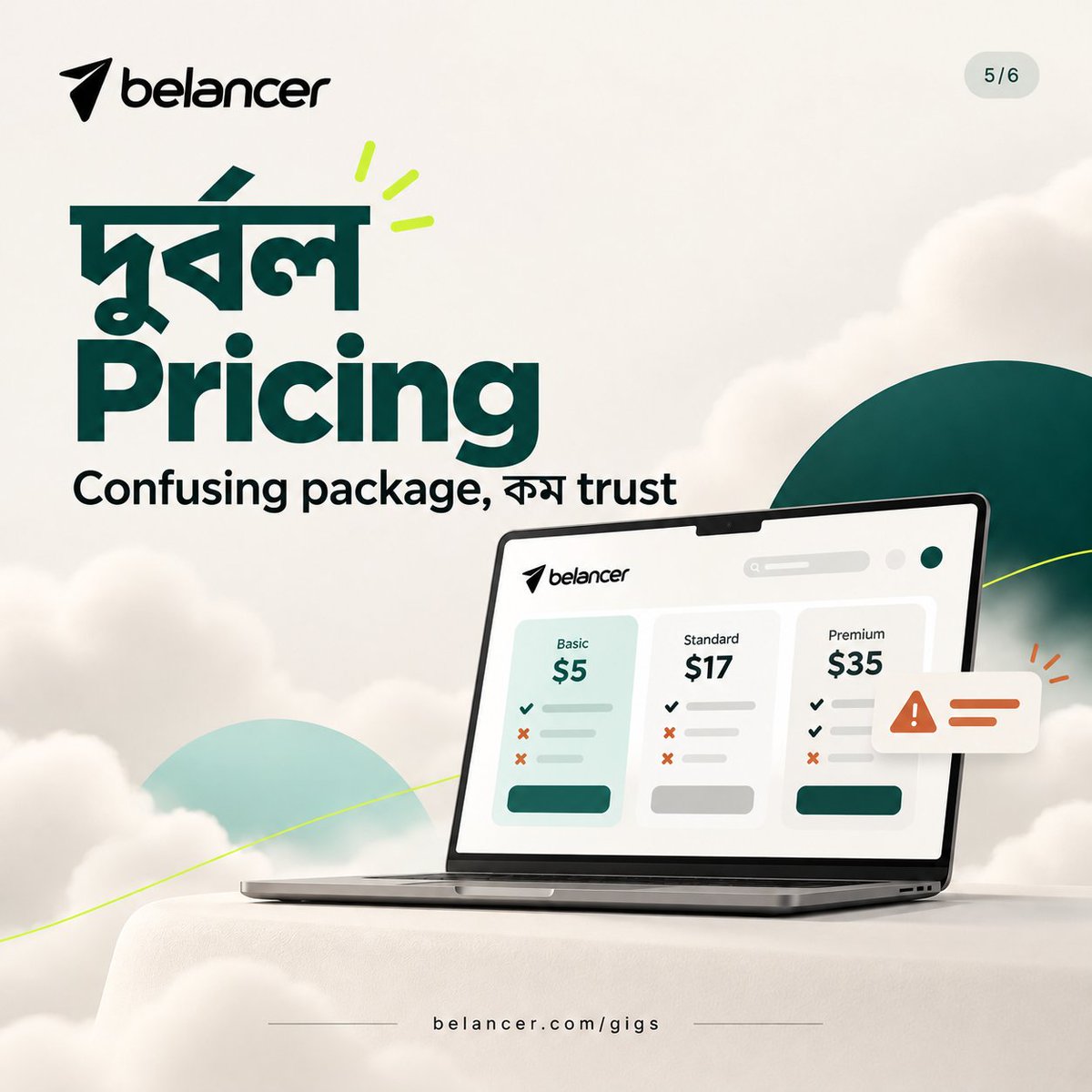 belancers's tweet photo. ৫টি ভুল যা আপনার Gig-এর Sales কমিয়ে দিতে পারে।
Clear Gig. More trust. Better sales potential.
Explore Gigs: https://t.co/D5uqtAtyhA
#Belancer #GigTips #GigOptimization #Freelancing #FreelancerBangladesh #FreelancerTips #FreelanceMarketplace #OnlineWork #RemoteWork #GigSales https://t.co/8NwrvRqVyb