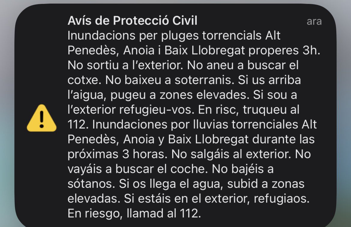 EloyMaGu's tweet photo. Això sí és un ES-Alert útil i necessari, no un “demà plourà uwu” https://t.co/20VT0jwFBq