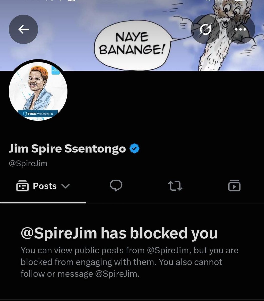 Kall_essy's tweet photo. Life is very ironic, Dr Spire has been a life long critic of Mr Museveni &amp; his government but he blocked me just because of this simple comment 🤭🤭🤭🤭 https://t.co/RgLTSu3XVP