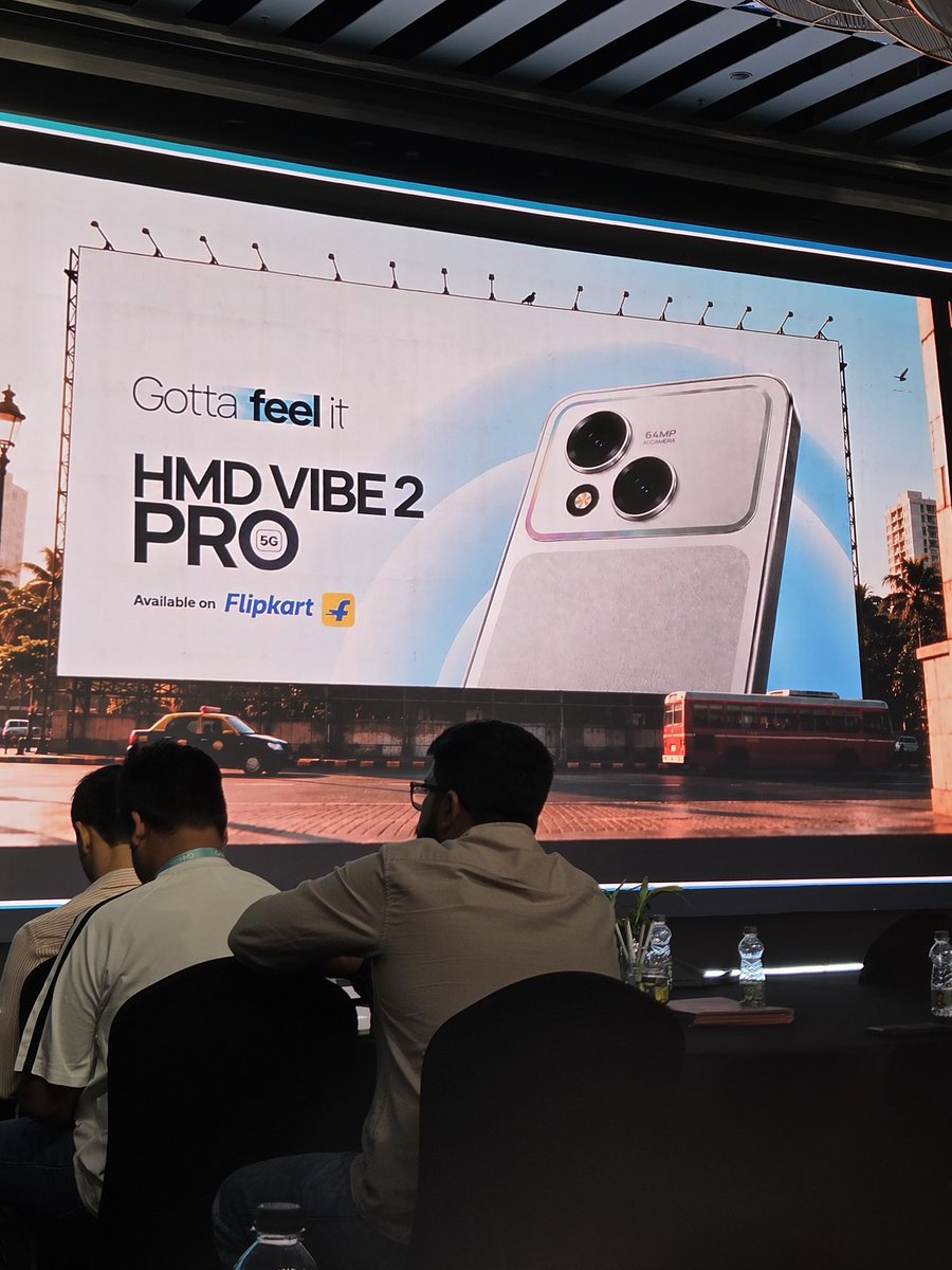gogiinc's tweet photo. HMD Vibe 2 Pro launch in India.
3 colour options
Sony IMX 682 camera
Mediatek Dimensity 6300
6000 mAh battery, 33W
FHD+ 120Hz
Dual Speaker, Dual Mic
Rs. 14,999 onwards.
#HMD #VIBE2PRO https://t.co/qgyQxbzCT9