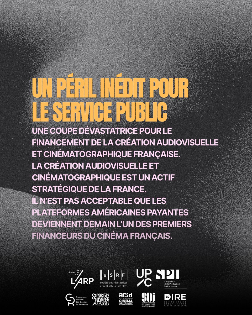 producteurscine's tweet photo. 47 millions d'euros en moins pour l’audiovisuel public, 90 millions d'euros en moins pour France Télévisions en raison du recul de la publicité : une coupe dévastatrice pour la création audiovisuelle et cinématographique française serait prévue dans le prochain budget de l’Etat. https://t.co/dOcJT2TPYI