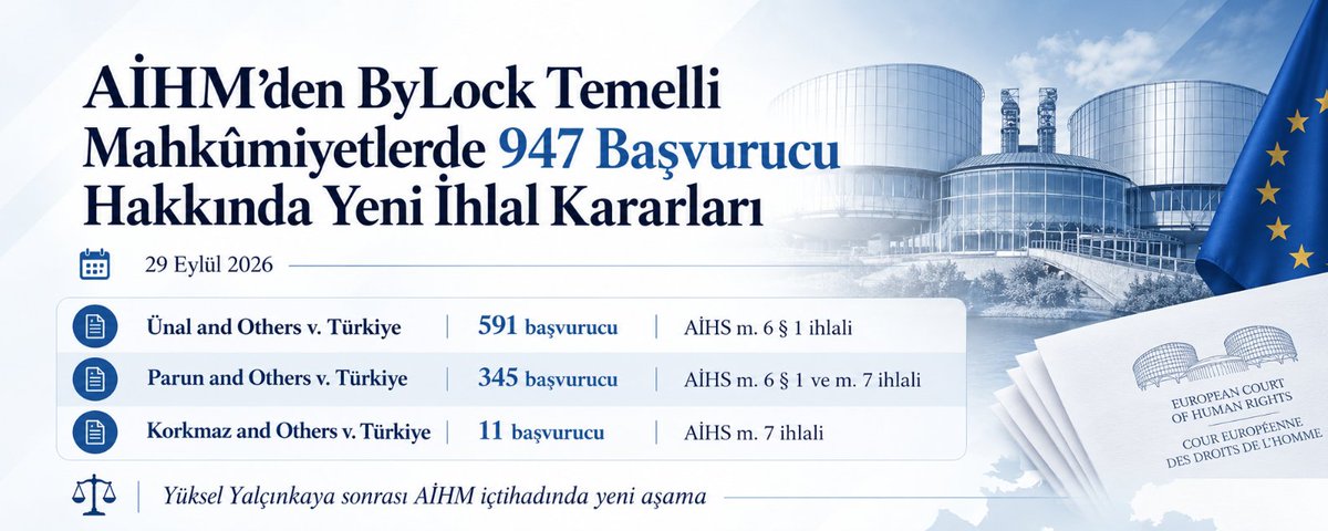 LegalCounsel_TR's tweet photo. AİHM’den ByLock Temelli Mahkûmiyetlerde 947 Başvurucu Hakkında Yeni İhlal Kararları

Avrupa İnsan Hakları Mahkemesi, bugün yayımlanan üç ayrı kararında; esasen ByLock kullanım iddiasına dayanan mahkûmiyetler kapsamında ceza yargılamasının adilliğine ve mahkûmiyetin kanuniliğine ilişkin yapılan başvurularda, aralarında 43 müvekkilimin de bulunduğu toplam 947 başvurucu hakkında ihlal kararı verdi.

AİHM, Parun and Others v. Türkiye kararında 345 başvurucu hakkında değerlendirme yapmıştır. Mahkeme, başvurucuların TCK m. 314/2 kapsamında silahlı terör örgütü üyeliğinden mahkûm edilmelerinde ByLock kullanımına belirleyici ve otomatik bir anlam yüklendiğini; ByLock kullanımının örgüt üyeliği suçunun tüm maddi ve manevi unsurlarını ortaya koyan kesin delil gibi kabul edildiğini tespit etmiştir. Bu nedenle hem AİHS m. 7’de güvence altına alınan kanunsuz suç ve ceza olmaz ilkesinin hem de AİHS m. 6 § 1 kapsamında adil yargılanma hakkının ihlal edildiğine karar vermiştir. Karara buradan ulaşabilirsiniz: https://t.co/w27oiLdJUI

Ünal and Others v. Türkiye kararında ise AİHM 591 başvurucu hakkında karar vermiştir. Bu kararda Mahkeme, ağırlıklı olarak ceza yargılamasının adilliği üzerinde durmuş; ByLock verilerinin mahkûmiyetin kilit delili olarak kullanılmasına rağmen savunmanın bu verileri etkili biçimde tartışmasına imkân tanınmamasını, teknik ve hukuki itirazların yeterince karşılanmamasını ve mahkemelerin ByLock deliline ilişkin gerekçelerinin yetersiz kalmasını adil yargılanma hakkının özüyle bağdaşmaz bulmuştur. Mahkeme bu nedenle AİHS m. 6 § 1 kapsamında adil yargılanma hakkının ihlal edildiğine hükmetmiştir. Karara buradan ulaşabilirsiniz: https://t.co/ie0hoX3Q5a

Korkmaz and Others v. Türkiye kararında ise 11 başvurucu hakkında inceleme yapılmıştır. Bu kararda AİHM, özellikle mahkûmiyetin kanuniliği sorununa odaklanmış; ByLock kullanımının örgüt üyeliği suçunun tüm unsurlarını otomatik olarak ispatlayan kesin delil gibi kabul edilmesini AİHS m. 7’ye aykırı bulmuştur. Mahkeme, bu nedenle kanunsuz suç ve ceza olmaz ilkesinin ihlal edildiğine karar vermiştir. Karara buradan ulaşabilirsiniz: https://t.co/ubJkuIiZ3l

Bu üç karar arasındaki temel fark, ihlalin hangi Sözleşme maddesi üzerinden kurulduğudur. Parun kararında hem m. 6 § 1 hem m. 7 yönünden ihlal kararı verilmiş; Ünal kararında m. 6 § 1, Korkmaz kararında ise m. 7 ihlali esas alınmıştır. Ancak bu farklılık, kararlar arasında hukuki bir kopuş bulunduğu anlamına gelmemektedir. Aksine, aynı yapısal sorunun farklı yönlerden görünür hâle geldiğini göstermektedir.

AİHM’in ortak tespiti açıktır: ByLock kullanımı iddiası, örgüt üyeliği suçunun tüm maddi ve manevi unsurlarını otomatik olarak ispatlayan kesin bir delil olarak kabul edilemez. Ceza mahkemeleri, her somut olayda sanığın örgütle organik bağını; süreklilik, çeşitlilik, yoğunluk ve hiyerarşik bağlılık unsurları üzerinden bireyselleştirilmiş biçimde ortaya koymak zorundadır.

Mahkeme ayrıca, her dosyada ByLock dışında bazı deliller bulunabileceğini kabul etmekle birlikte, bu durumun ByLock’a iç hukukta yüklenen otomatik ve mahkûmiyet kurucu anlamı ortadan kaldırmadığını vurgulamıştır. Dolayısıyla Hükümetin “mahkûmiyetler yalnızca ByLock’a dayanmıyordu” savunması, AİHM tarafından ihlal sonucunu bertaraf edecek nitelikte görülmemiştir.

Bu kararlar, Yüksel Yalçınkaya Büyük Daire kararıyla başlayan, Demirhan ve sonraki grup kararlarıyla pekişen AİHM içtihadının ByLock temelli mahkûmiyetler bakımından artık yerleşik hâle geldiğini göstermektedir.

Karar sonrası başvurucuların CMK m. 311/1-f kapsamında yargılamanın yenilenmesi imkânını değerlendirmeleri gerekir. Bu taleplerde yalnızca “AİHM ihlal kararı verdi” demekle yetinilmemeli; somut dosyada ByLock deliline nasıl otomatik anlam yüklendiği, savunmanın bu delili neden etkili biçimde tartışamadığı, mahkûmiyetin hangi yönlerden AİHM kararlarının sonuçları ve ruhuyla bağdaşmadığı ayrıntılı biçimde ortaya konulmalıdır.

Ayrıca yeniden yargılama talebiyle birlikte, dosyanın durumuna göre infazın durdurulması, mahkûmiyetin hukuki sonuçlarının askıya alınması ve yargılamanın AİHM kararlarının gerektirdiği güvencelere uygun biçimde yeniden yürütülmesi de talep edilmelidir.

Kararların kapsamı, AİHM’in hukuki tespitleri ve yeniden yargılama sürecine ilişkin değerlendirmelerime aşağıdaki yazımdan ulaşabilirsiniz: https://t.co/S97TASCbeL