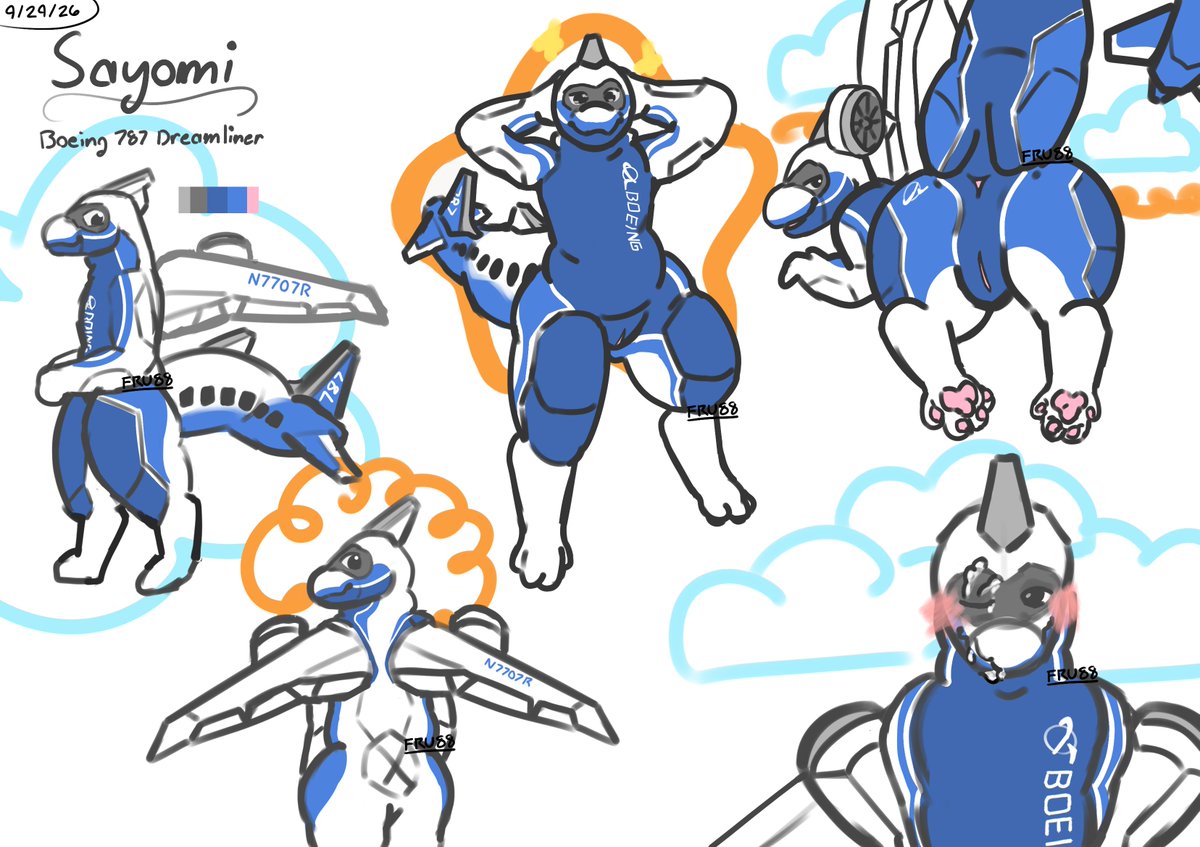 furryrawruwu's tweet photo. Sayomi, the Boeing 787 "Dreamliner" ✈️
If you'd like to make art of him, feel free to! Please credit me though.
#nsfwtwt #furrynsfw #aeromorph #refsheet https://t.co/ZGhGxeiELV