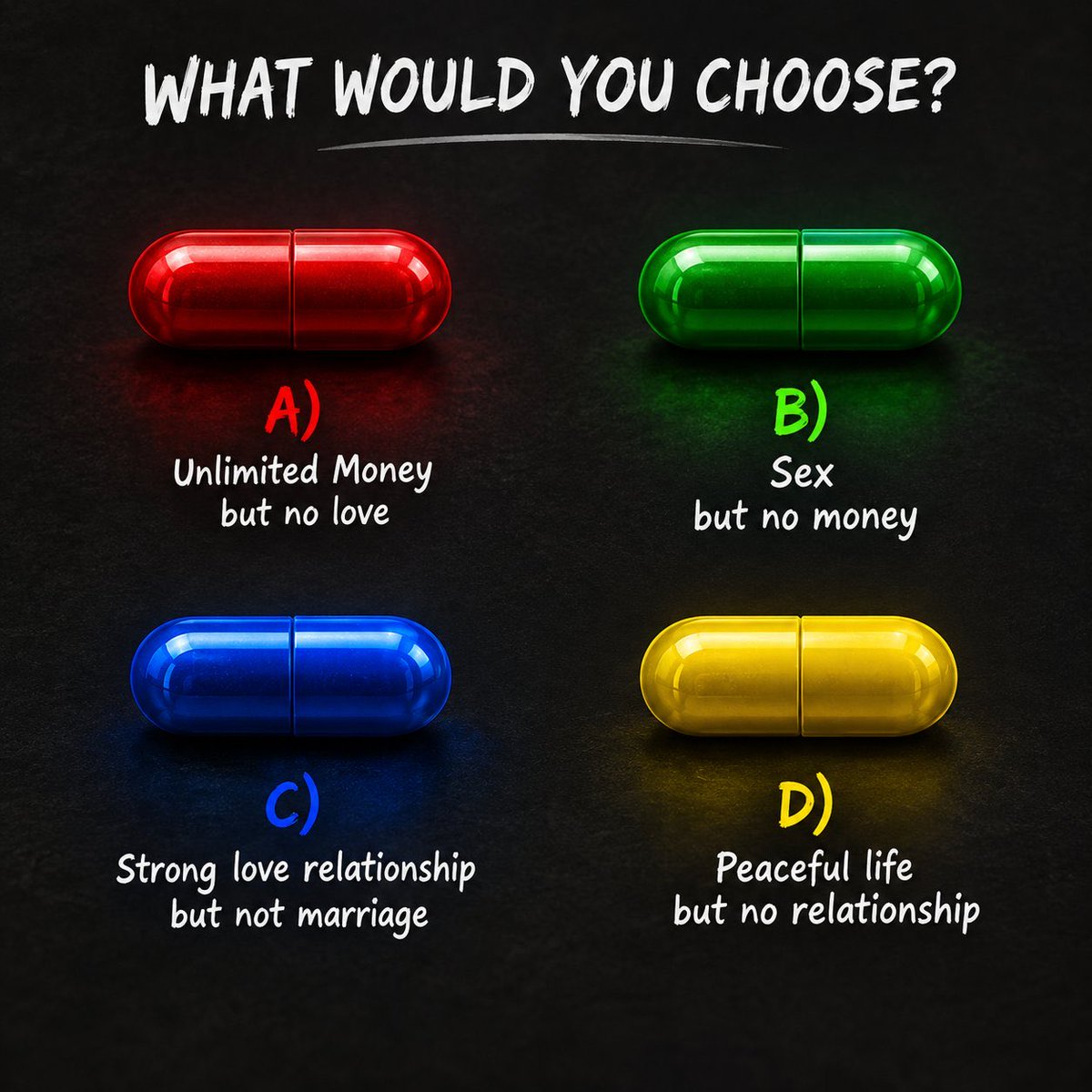 NeverGiveUc's tweet photo. “What would you choose? 👀” https://t.co/CHxt5Gwb4r