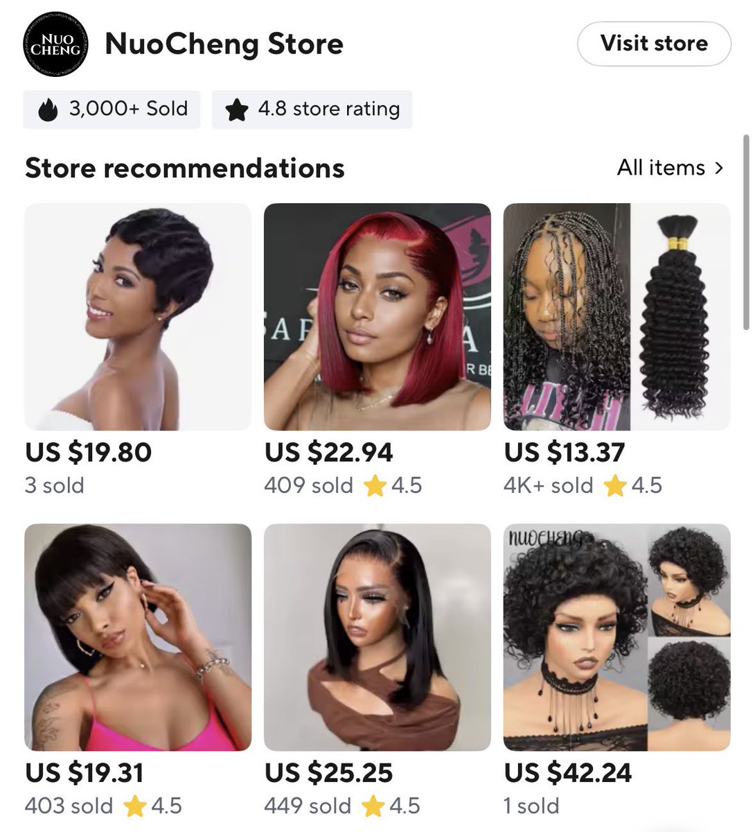Justwandyy's tweet photo. If you shop on AliExpress, these are 4 stores I’ve found with really good human hair wigs starting from $19 😭 https://t.co/EWZKizKDx6