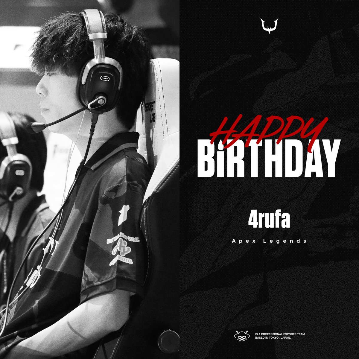 RC_REJECT's tweet photo. ＼ 🎉HAPPY BIRTHDAY🎉／

4rufa @4rufq 

いつも冷静な判断でチームを引っ張る頼るIGL🧠
熱くなりすぎには要注意⚠️🔥 https://t.co/YZk7cLg9kB