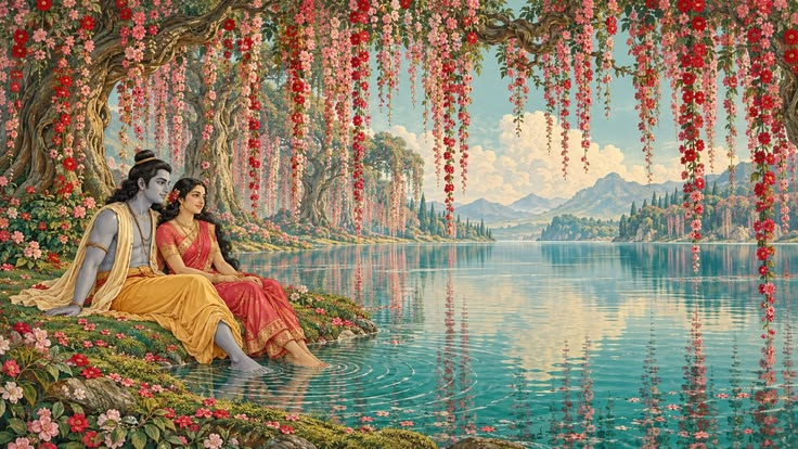 tapan_reading's tweet photo. Ram and Sita at Mirkiatal Lake https://t.co/yz8ewMR4It