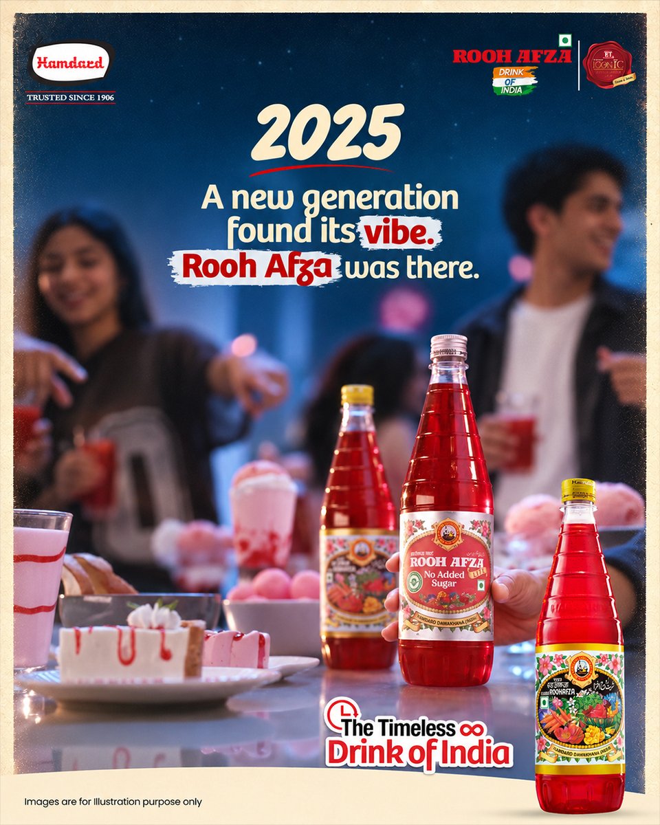 RoohAfzaIndia's tweet photo. New vibes, timeless Rooh Afza.
#RoohAfza #Hamdard #TheTimelessDrinkOfIndia #Since1907 https://t.co/J9sVVbhdpP