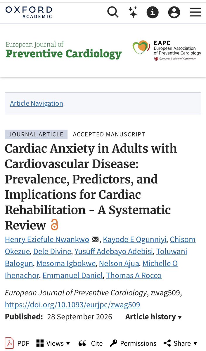 Dr_NHenryE's tweet photo. I am such a star boy!

First-author paper with my incredible chiefs, published in the European Journal of Preventive Cardiology (EJPC), a Q1 journal with an impact factor of 10.0!

The last year has been incredible, but nothing beats this for me.

https://t.co/rqUaCE9kxg https://t.co/LrEukVf1sK