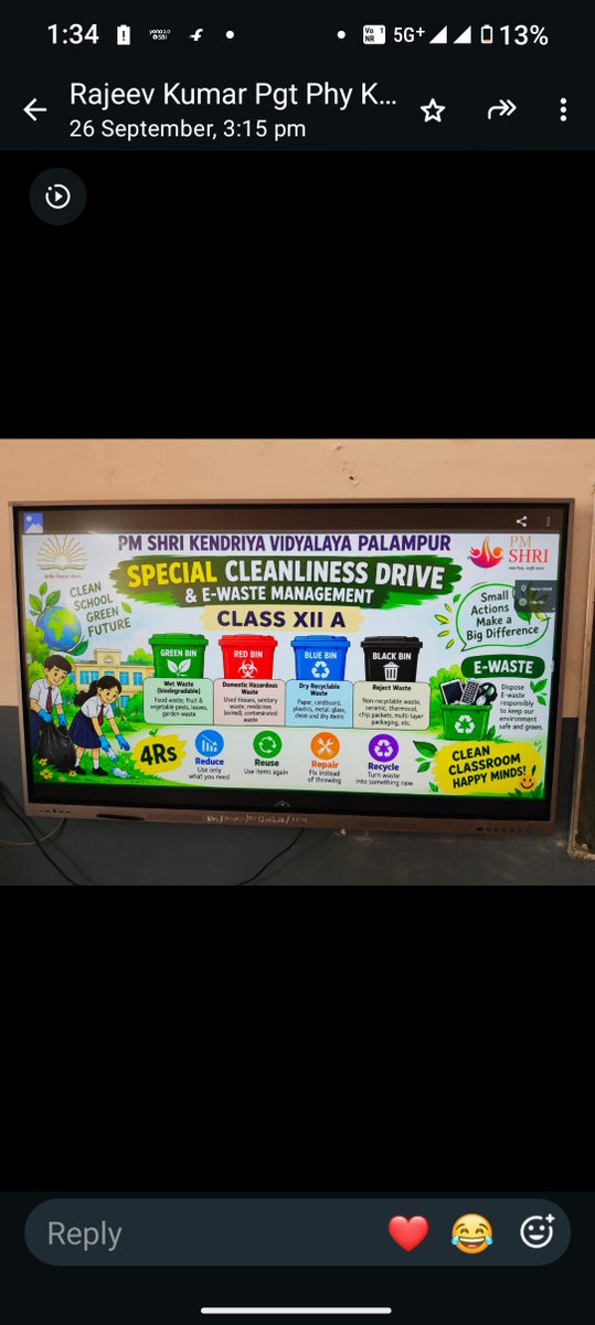 palampurkv's tweet photo. PM shri KV Palampur conducted various activities under #SpecialCompaign6 #Swachhta_hi_seva 
#KVS https://t.co/9kC5FfiZSB