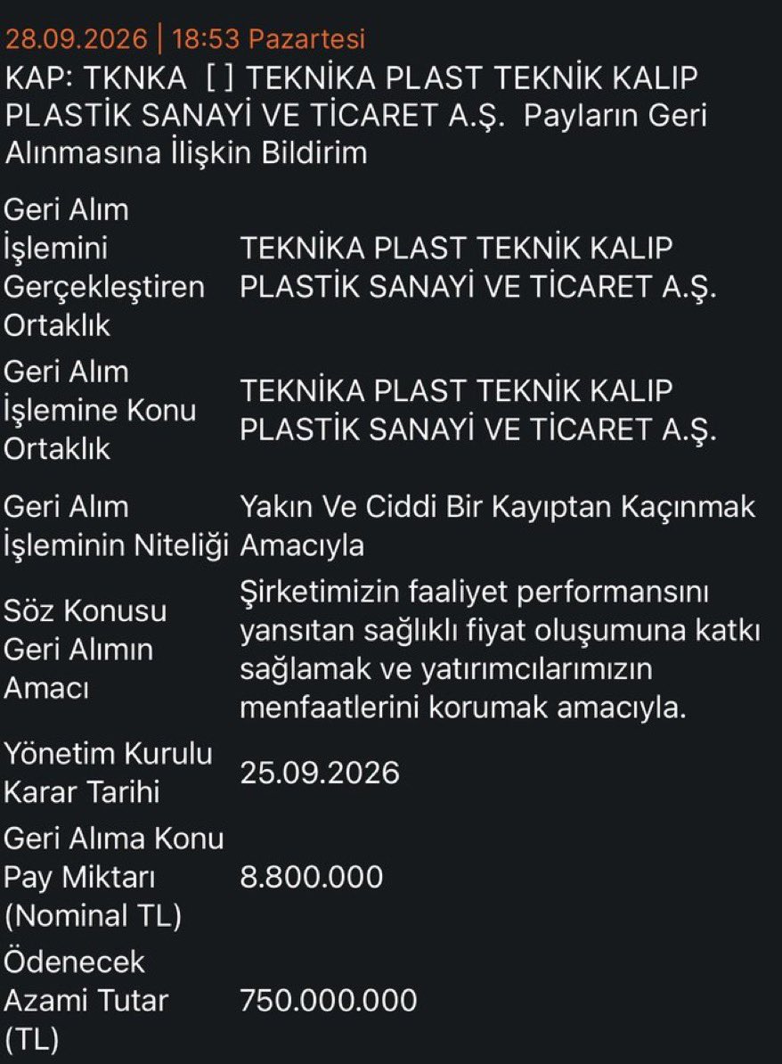 Tahtaabakisi's tweet photo. PATRONLAR GERİ ALIM AÇIKLAMALI !
#CİTAS geri alım açıkladıktan sonra %40 üstü marj açtı 
#TKNKA dün geri alım açıkladı bugün tavan oldu 
DARISI DİĞER PATRONLARA DİYELİM EL BİRLİĞİ İLE BU SÜRECİ ATLATALIM.