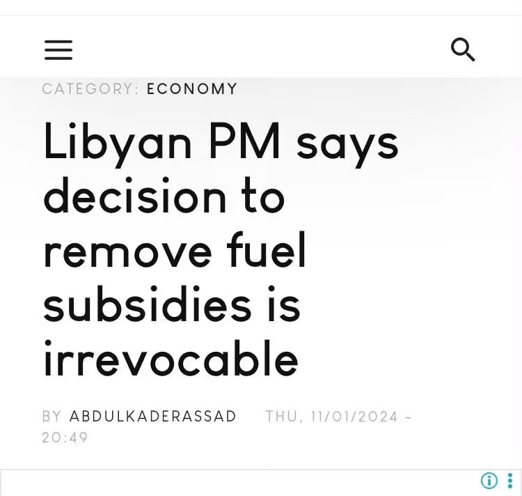 Onsogbu's tweet photo. With 48 billion barrels of proven crude oil, Libya has the largest oil reserves in Africa and one of the top ten in the world.

The country has a population of 7.5 million people which makes her the 105th on population ranking in the world.

Nigeria also has oil reserves too. And with her 37.5 billion barrels, she has the largest oil reserves in sub -Sahara Africa.

Nigeria has a population of 240 million people and ranks as the 6th most populated country in the world.

So while per head, a Libyan has 6,400 barrels of crude oil, his Nigerian counterpart has 156.25 barrels.

Libya sells refined products at the lowest price in the world because it is subsidised. 

However, Aljazeera, Rueters and other major international news sources have reported that the country is seriously considering removing fuel subsidy.

Many documentaries show that fuel is being smuggled to neighbouring countries like Tunisia and so Libya can no longer continue to subsidise not for its citizens but also for its neighbours.

It was reported that while $10 can fill a car tank In Libya, you’ll need $60 to do that in Tunisia and so smuggling prospers.

Most Libyans don’t get fuel at gas stations as a result of this smuggling and an Aljazeera reports says that a litre of diesel could be sold for $8 ie N10,640 only.

One litre of diesel in black due to non availability at gas stations.

It is because of this that all top contenders for president in Nigeria said that they would remove it if they became president but only one will be chosen and crowned by God at a time and that is Bola Ahmed Tinubu.

While Obi and his rival on the NDC ticket are confusing their followers, Atiku has promised to return it even though, his running mate and his spokesperson said otherwise too.

The question is if Libya with a population less than that of  Bauchi state (7.8m) is working towards removing it, on what basis will anyone make such promise to the people of Nigeria after he called it a monumental fraud that must go just over three years ago?

  — Agba man