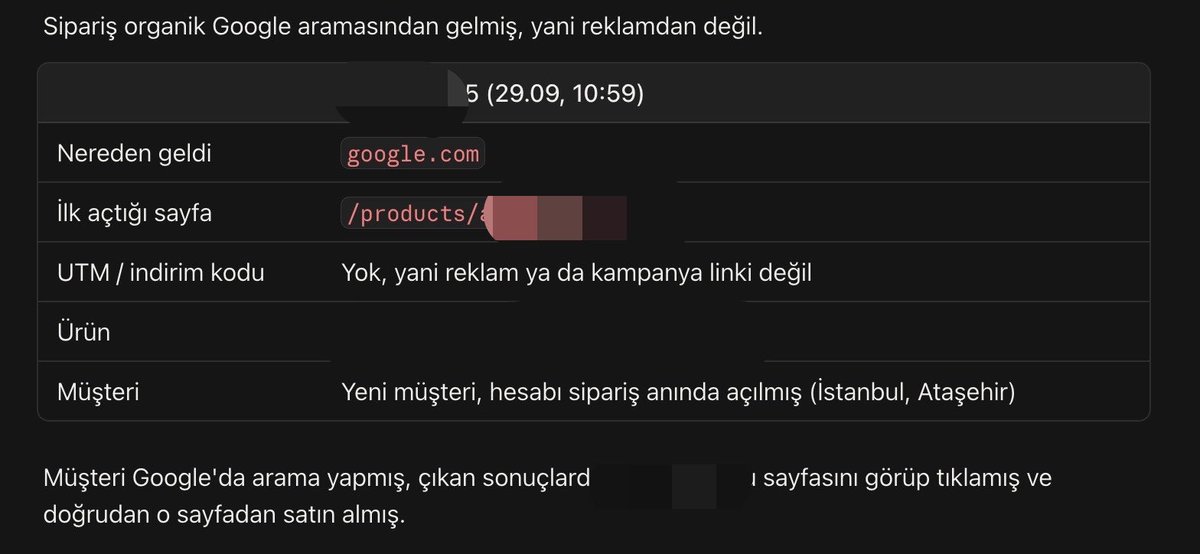 Ruesandora0's tweet photo. 2 haftadır focus bir şekilde SEO ve GEO çalışması yapıyorum. Ve bunu geçen bahsettiğim yeni mağazamda hiç bir sipariş, marketing, tanıtım vs. olmayan, henüz internette var olmayan sıfırdan bir markada deneyerek.

SEO sayesinde ilk siparişlerini aldı, sıfır maliyete hem müşteri kazandı hem sipariş aldı.  

Hemde bunu aşırı aşırı rekabetçi bir sektörde, aşırı rekabetçi bir üründe yaptı. 

Yani bu sadece SEO/GEO çalışması yaptığım anlamına gelmiyor, doğruda yapıldığı anlamına geliyor. 

Daha fazlası olacaktır bende gün geçtikçe SEO/GEO hakkında daha fazla detay paylaşacağım.