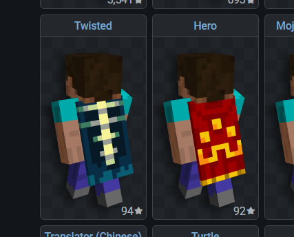 be3zy_b's tweet photo. watching both the exclusive minecraft dungeons II cape numbers go up literally everytime i refresh namemc lol

also the aurora cape is getting tons of claims https://t.co/2cvQrkkKWZ