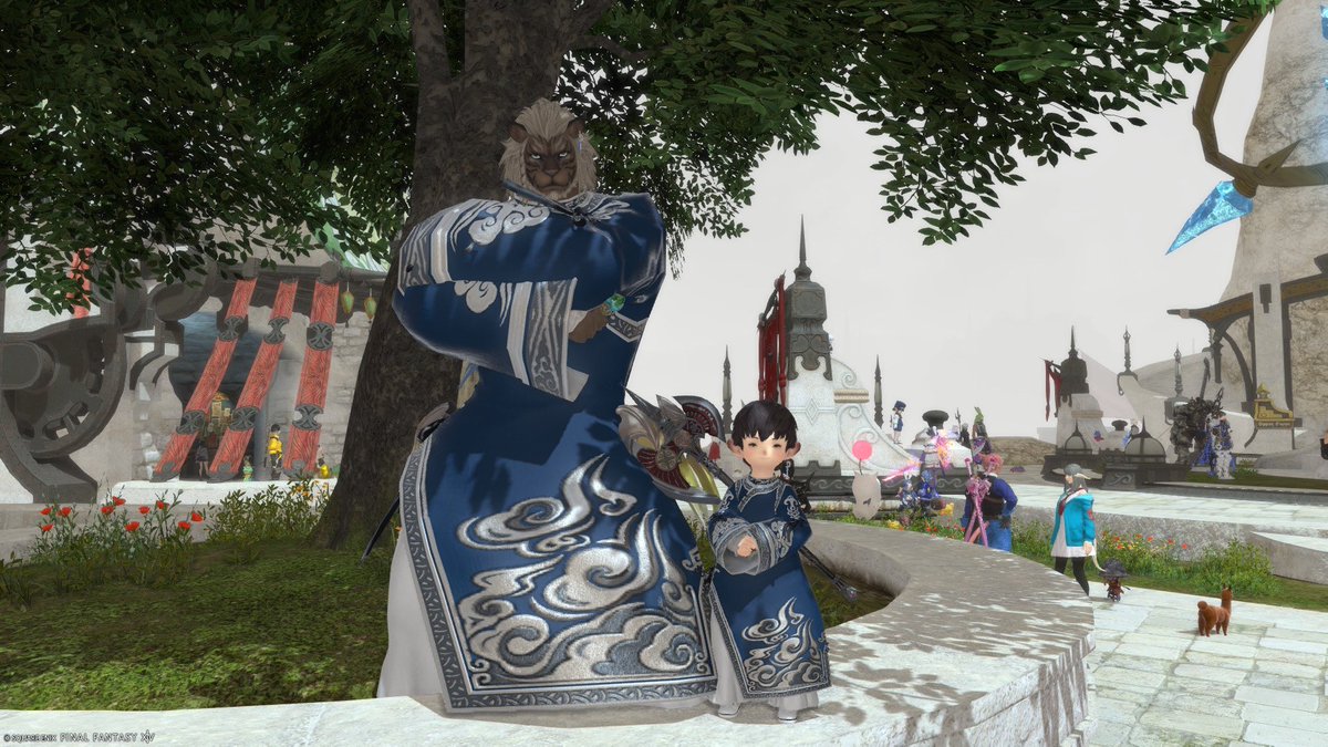 ff14pr5l5's tweet photo. フレンドさんにいただいたお揃いの服👔
 #FF14 
 #FF14初心者 https://t.co/fnaIAXTutY