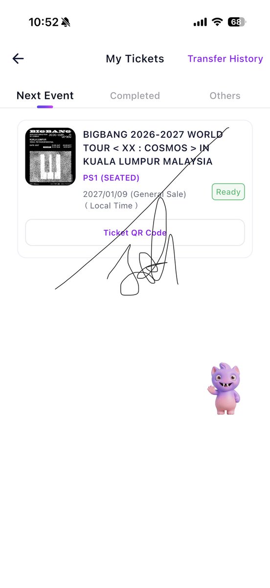 Jiahui021's tweet photo. WTS 
#BIGBANGinKL 

BIGBANG WORLD TOUR 🇲🇾
✨ Available Tickets ✨
📍 PS1
🎫 1 ticket available
📅 9th Jan 2027
💰 Ori Price
Reason to sell : Secured day 2 
📩 DM 🙇🏻‍♂️ https://t.co/INWj8nkGto