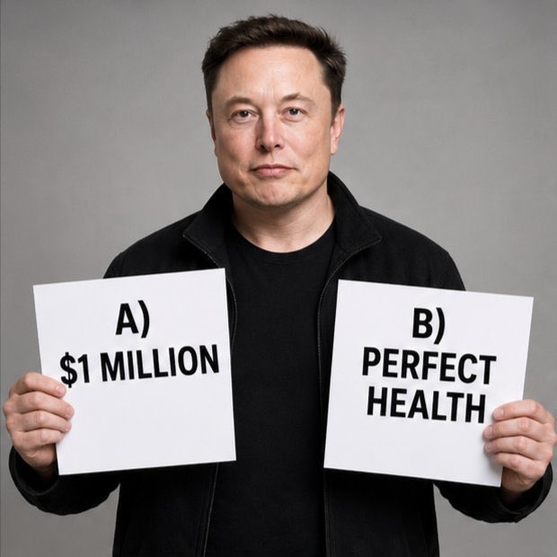 man_x011's tweet photo. 🚨 BE HONEST…

If you had to choose ONE thing as your top priority in life, what would it be? 👀

💰 A) Money
🙏 B) Health 

👇 Choose ONLY ONE! https://t.co/7BkGwhInDq