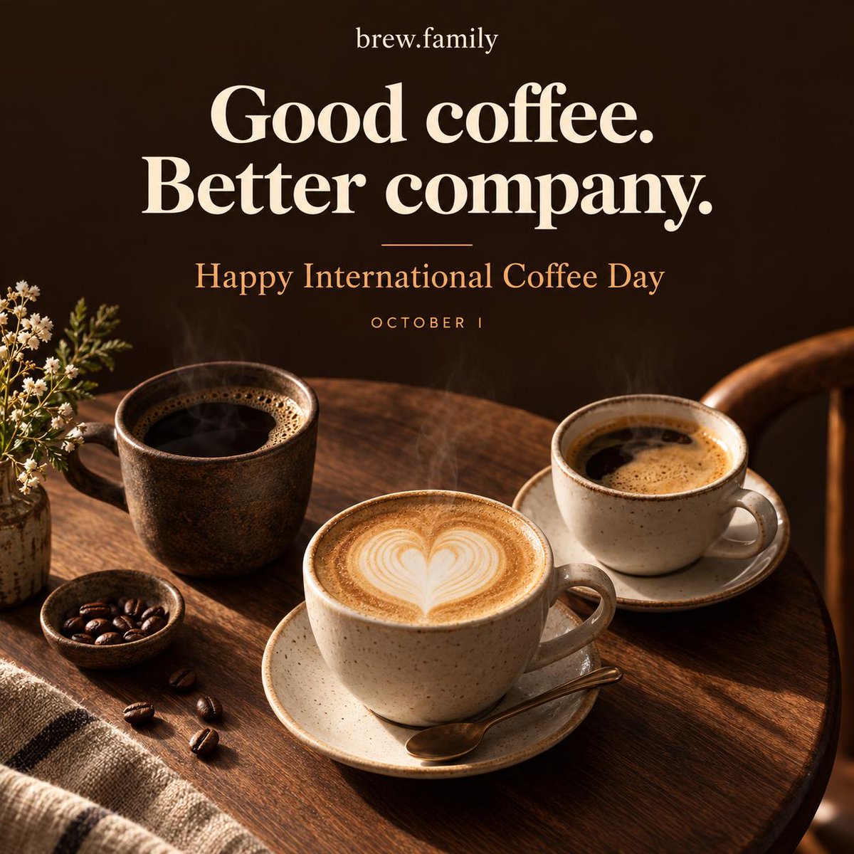 brewdotfamily's tweet photo. Coffee brings people to the table. Community gives them a reason to stay.

Happy National Coffee Day from https://t.co/YIUzawHc27 🤎 Here’s to good coffee, fresh ideas, and the people who make every cup better.

Tag someone you’d share a brew with. ☕️

$NationalCoffeeDay $BrewFamily
