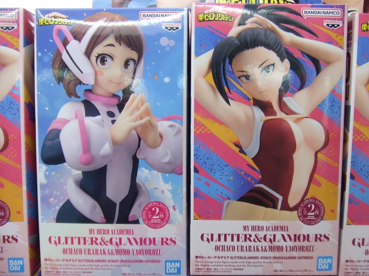 matrix_maebashi's tweet photo. 景品入荷しました！
僕のヒーローアカデミア   GLITTER&amp;GLAMOURS-OCHACO URARAKA＆MOMO YAOYOROZU-
ジョジョの奇妙な冒険   黄金の風 Mometria ジョルノ・ジョバァーナ
ジョジョの奇妙な冒険   黄金の風 Mometria ディアボロ
#マトリクス前橋 https://t.co/NxOibMsNYl