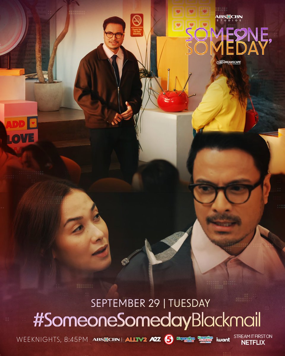 DreamscapePH's tweet photo. Blackmailing to the highest level! Magtagumpay nga ba si Bea this time? #SomeoneSomedayBlackmail 💜

#SomeoneSomeday, Weeknights, 8:45PM sa ABS-CBN sa ALLTV2, TV5, A2Z, Kapamilya Channel, at Kapamilya Online Live sa YouTube at Facebook. Stream it first on Netflix https://t.co/KcF9hDFNWN