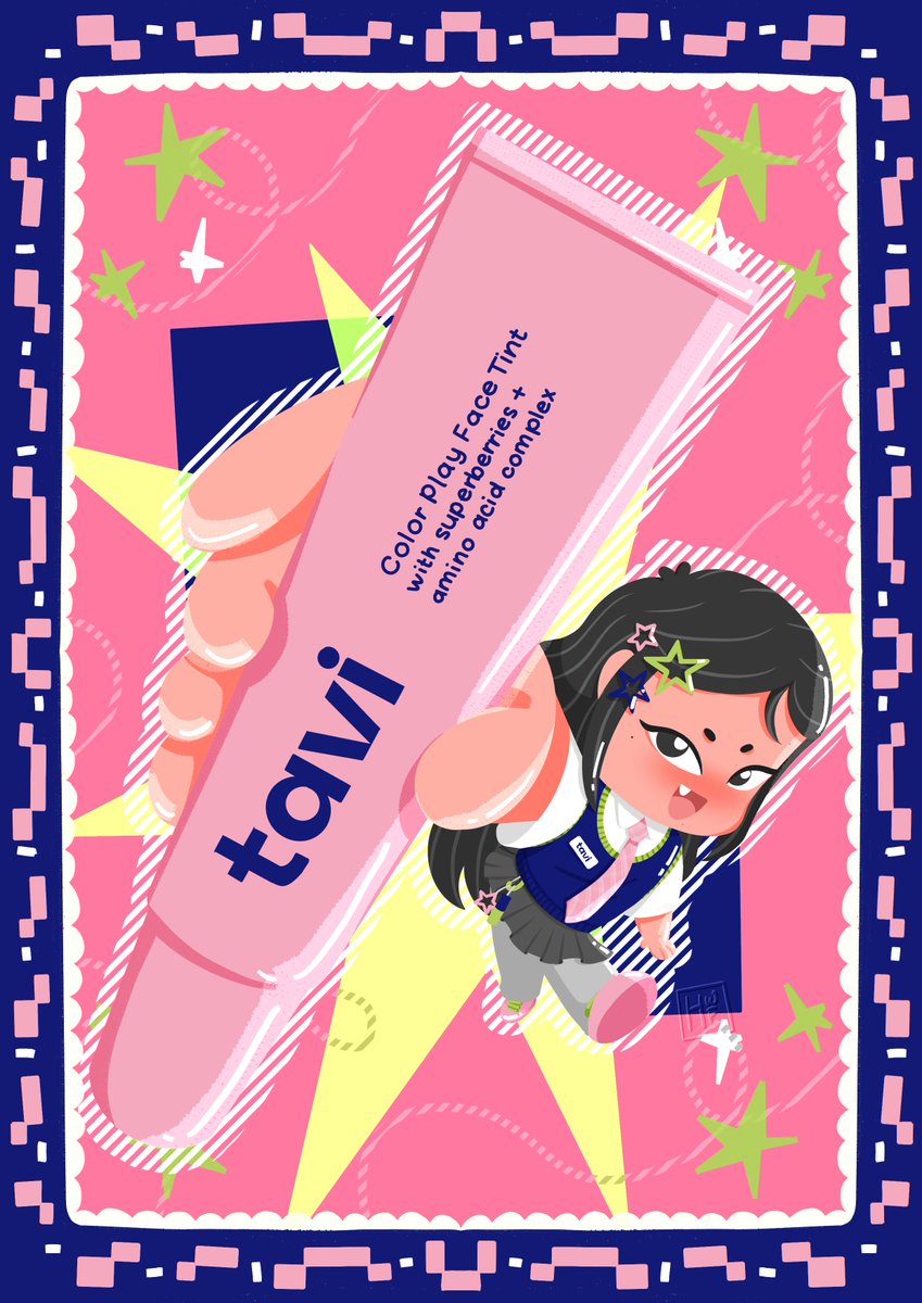 matchakuku's tweet photo. My submission for TAVI💙

I'm so happy to be able to join in the art challenge from TAVI, btw the girl is really cute huhu😭 
TAVI color palette is also very good and eye catching 😉
#TaviStayCentil #ArtistofTavi #art #illustration https://t.co/lv2kVC06L9