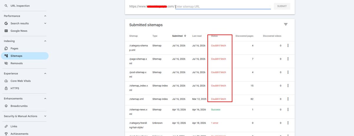md_moshiur65's tweet photo. URL not getting indexed by Google? 
Before changing your content, check your sitemap.
If GSC shows:
❌ No referring sitemap
❌ No referring page
❌ Couldn't fetch
First, check if your XML sitemap is working and updated.
Not every indexing problem is a content problem. https://t.co/Go0hyiL3zh