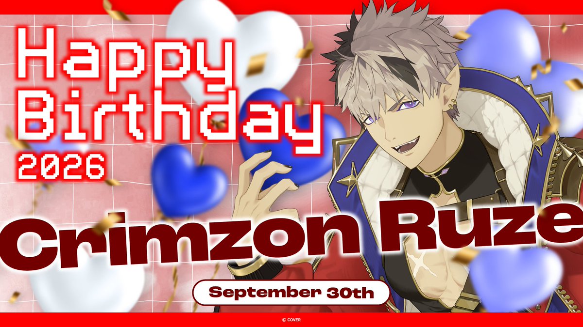 HOLOSTARSen's tweet photo. Happy Birthday to OUR favorite idol, the illustrious monster hunter Crimzon Ruze! 🥳🎉

Be sure to send him some love on his YouTube Channel and on social media at @crimzonruze!

May he have a super special day! 💢🎂

🔽Check out his content below! 🔽
https://t.co/hGGOk0wq0N

#Birthdurance