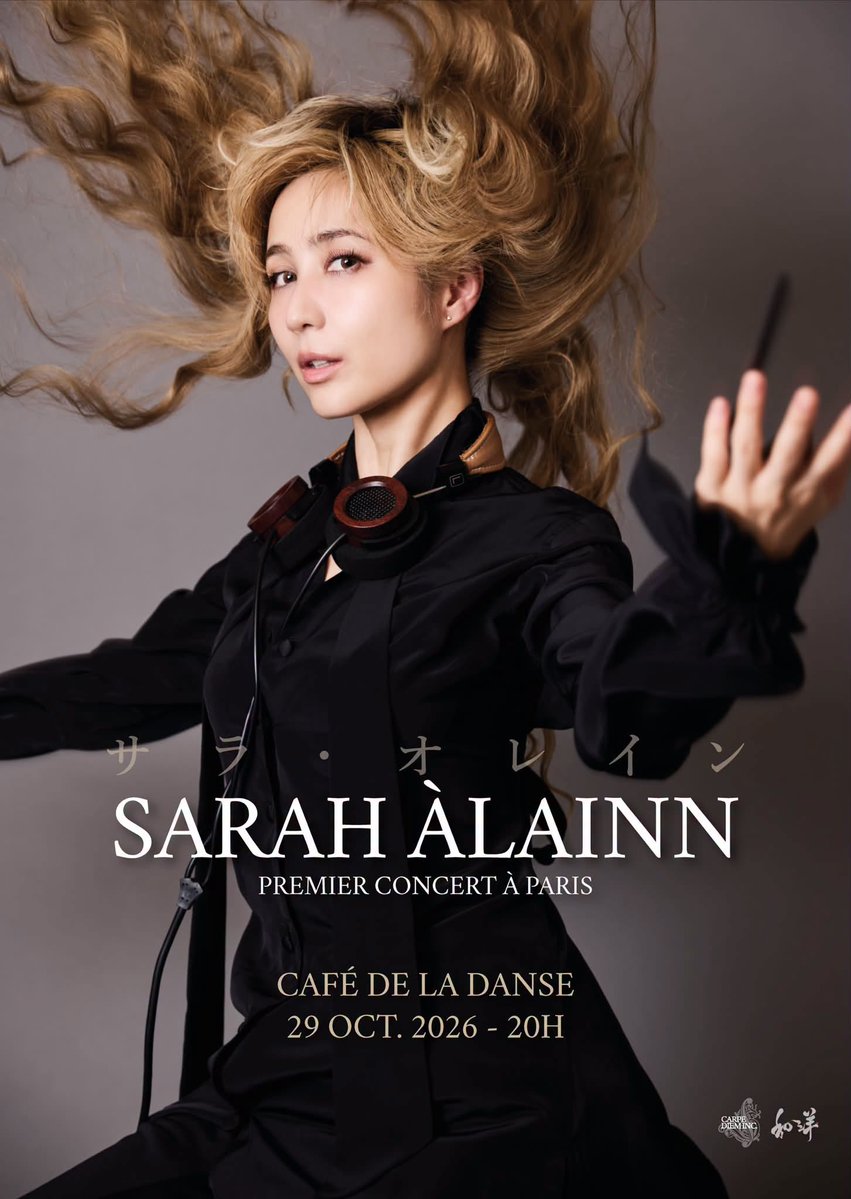 WayoRecords's tweet photo. Rendez-vous dans un mois, le 29 Octobre 2026 pour le concert exceptionnel de Sarah Àlainn au Café de la Danse à Paris🎶

See you in a month, on October 29, 2026, for Sarah Àlainn’s special concert at the Café de la Danse in Paris🎶

Tickets➡️ 
https://t.co/HnetQyv3xe https://t.co/OsKyxNFsNp