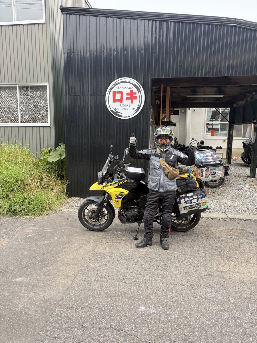 raidrhouseROKI's tweet photo. ロキで意気投合2人で稚内目指していきます！

女性も気軽に泊まれる宿
フェリー降りたらとりあえずロキ😊
＊『日本一周の旅人』応援宿
日本ライダーハウス連合加盟店
北海道ライダーハウスラリー参加店

#ライダーハウスロキ #旭川ロキ #ロキ #北海道ツーリング #バイク女子 https://t.co/0EzSmicXX6