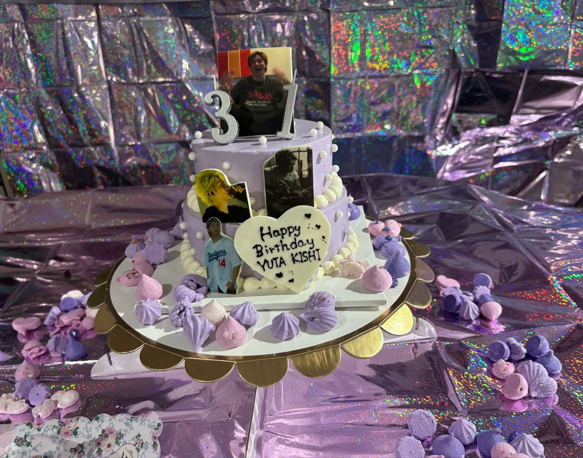SACHI_KC_iii's tweet photo. お祝いのケーキは可愛い紫色💜
#岸優太誕生祭2026
#KC_HBDay 
#岸優太BD会inKOBE https://t.co/aqxnymRLP3