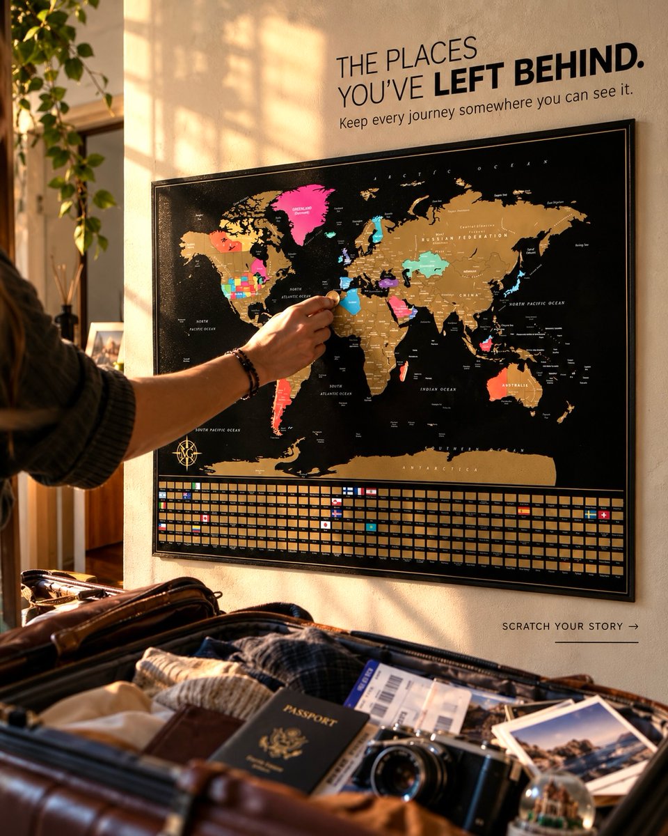kewel_star's tweet photo. The places you’ve left behind deserve to be remembered. 🌎✈️

Turn every destination into a story you can see. Scratch off the countries you’ve explored, relive the memories, and keep dreaming about where you’ll go next. 🗺️✨

Your journey. Your https://t.co/mvafnv6Sa9